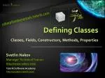 Defining Classes - slide 1