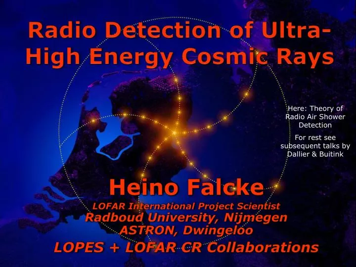 radio detection of ultra high energy cosmic rays