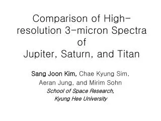 Comparison of High-resolution 3-micron Spectra of Jupiter, Saturn, and Titan