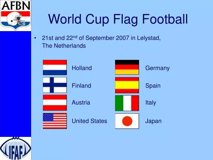 world cup flag football
