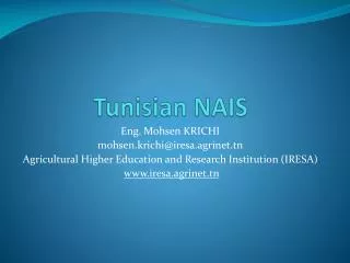 Tunisian NAIS