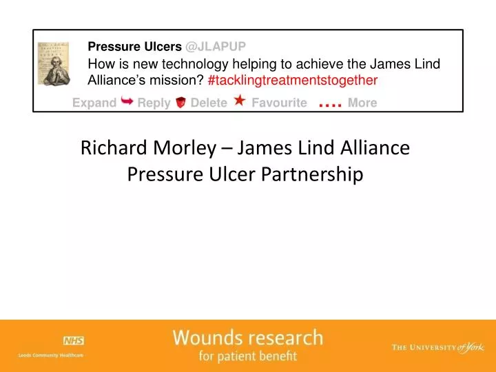 richard morley james lind alliance pressure ulcer partnership