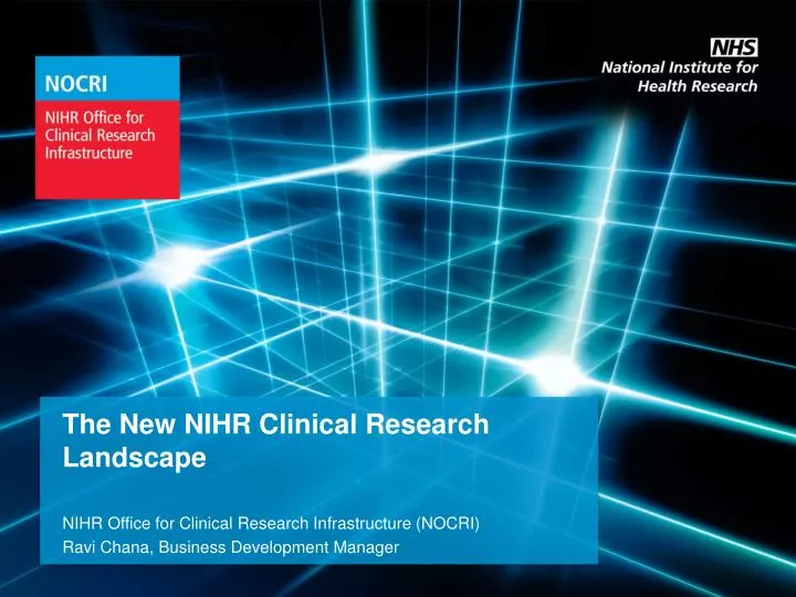 the new nihr clinical research landscape