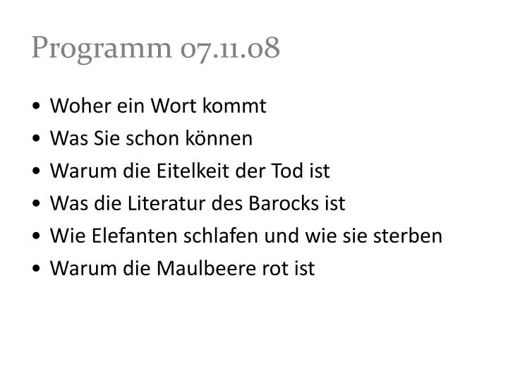 programm 07 11 08