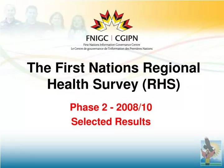 the first nations regional health survey rhs