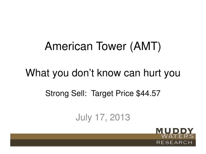american tower amt what you don t know can hurt you strong sell target price 44 57