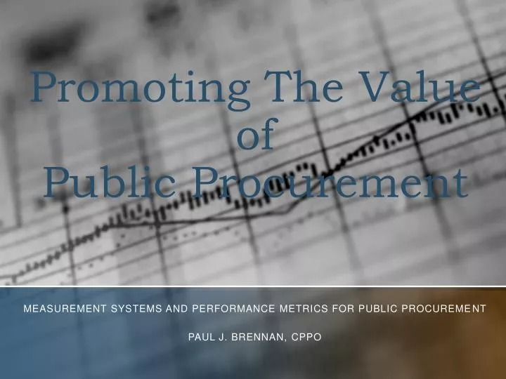 promoting the value of public procurement