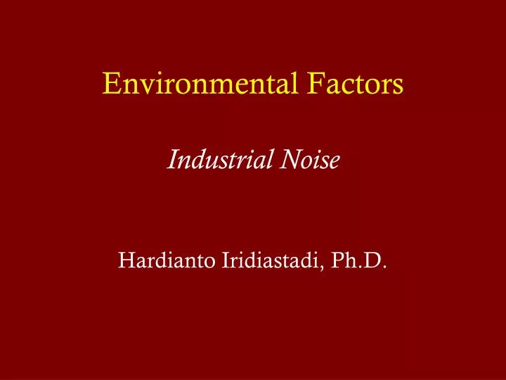 environmental factors