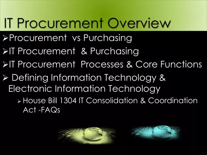 it procurement overview