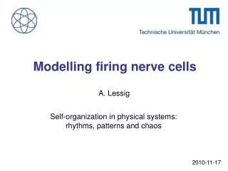 Modelling firing nerve cells