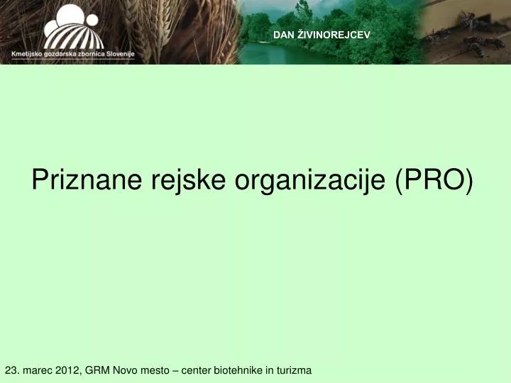 priznane rejske organizacije pro