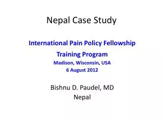 Nepal Case Study