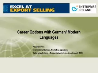 Career Options with German/ Modern Languages