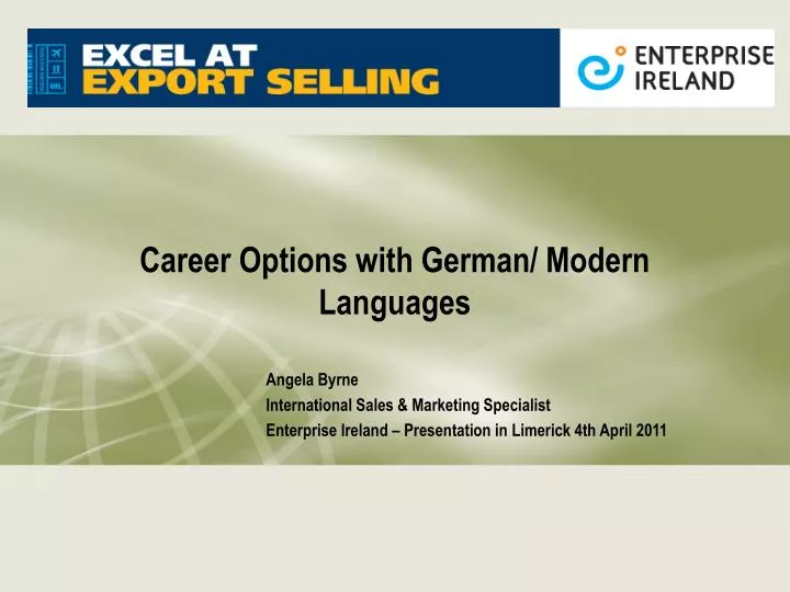 career options with german modern languages