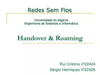 handover roaming