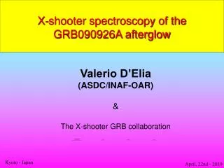 X-shooter spectroscopy of the GRB090926A afterglow