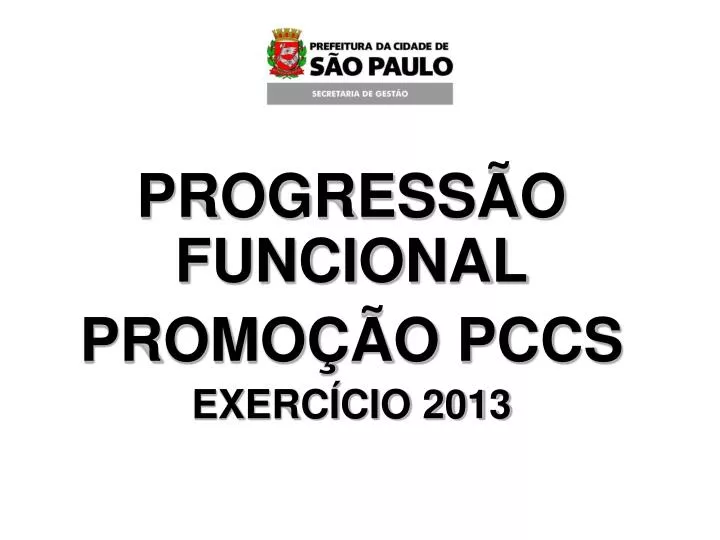 progress o funcional promo o pccs exerc cio 2013
