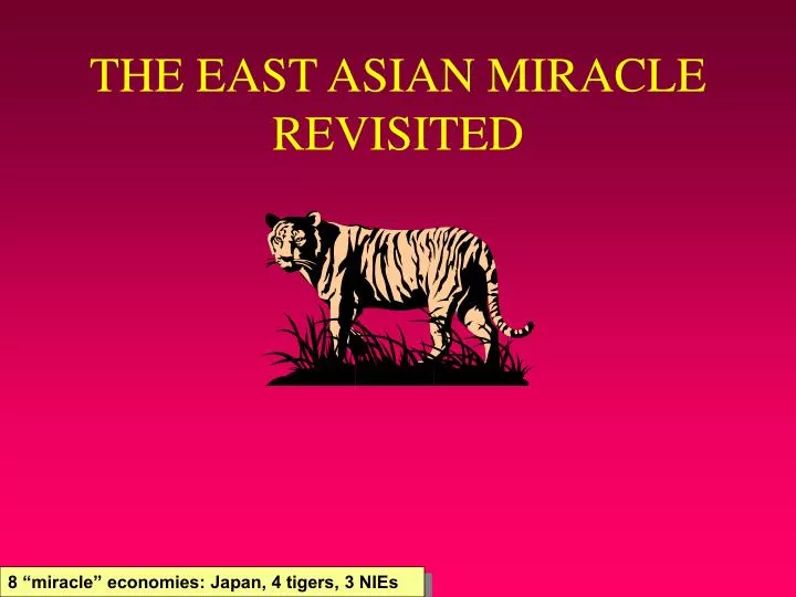 the east asian miracle revisited