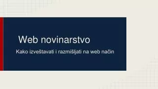 web novinarstvo