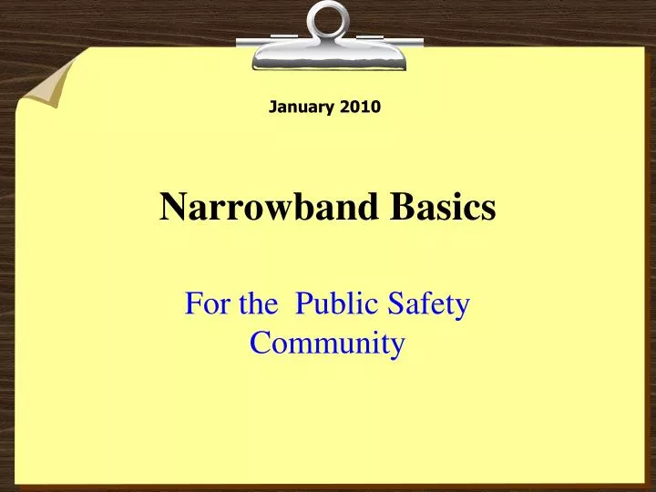 narrowband basics