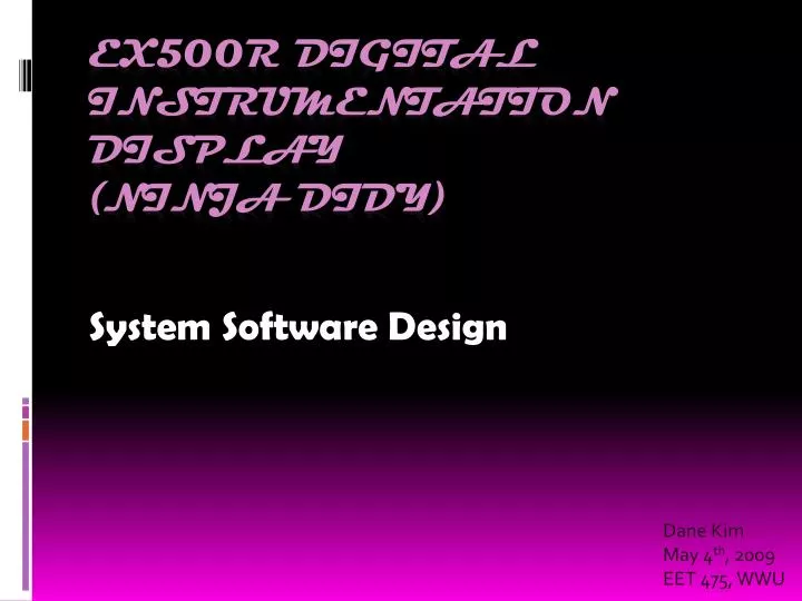 system software design