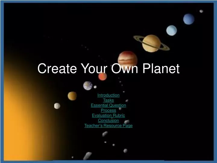 create your own planet