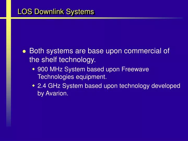 los downlink systems