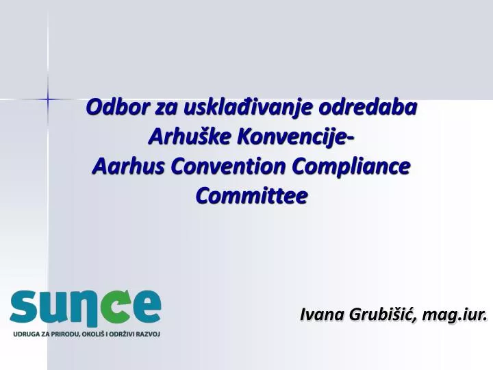 odbor za uskla ivanje odredaba arhu ke konvencije aarhus convention compliance committee