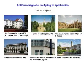 Antiferromagnetic coulpling in spintronics