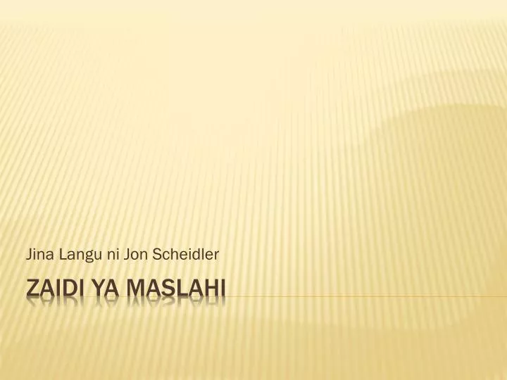 jina langu ni jon scheidler