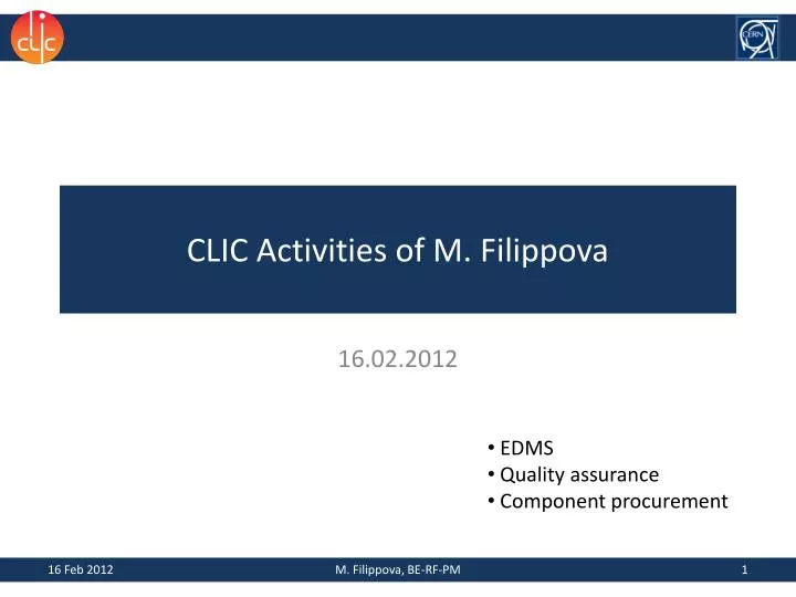 clic activities of m filippova