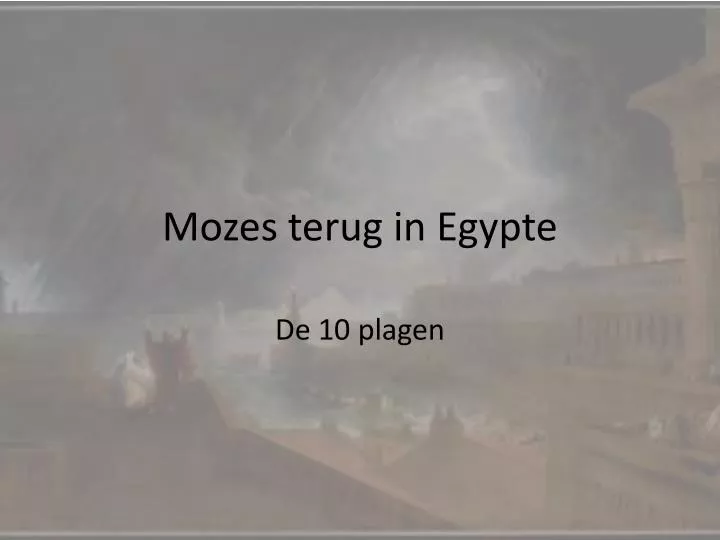 mozes terug in egypte