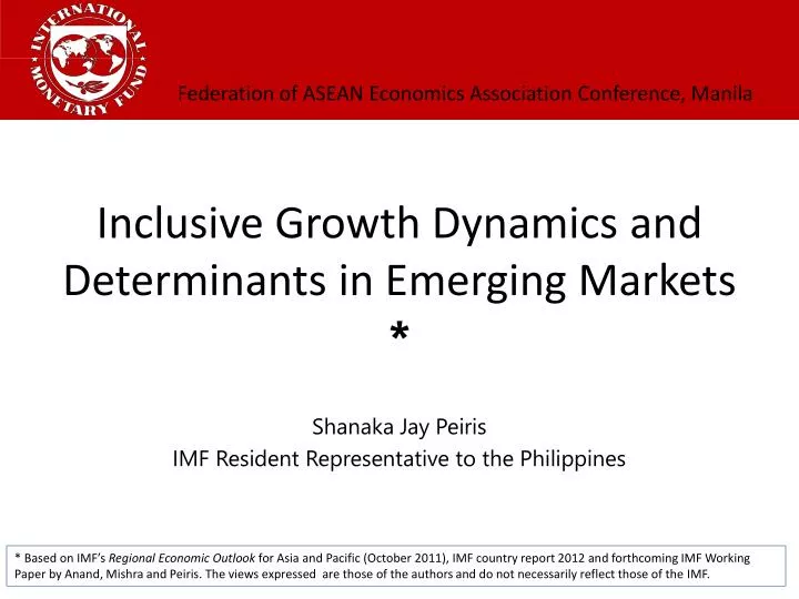 inclusive growth dynamics and determinants in emerging markets