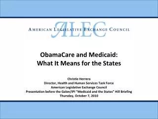 ObamaCare and Medicaid: What It Means for the States