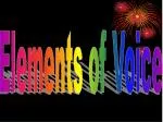 Elements of Voice - slide 1