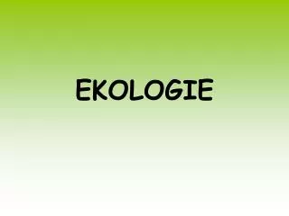 ekologie