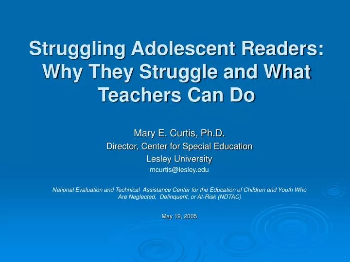 struggling adolescent readers why they struggle and what teachers can do