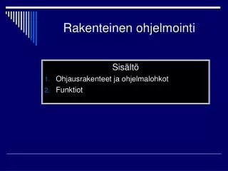 rakenteinen ohjelmointi
