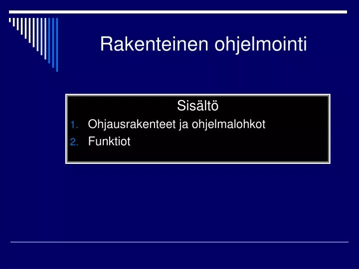 rakenteinen ohjelmointi