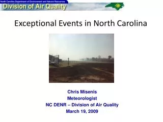 Exceptional Events in North Carolina