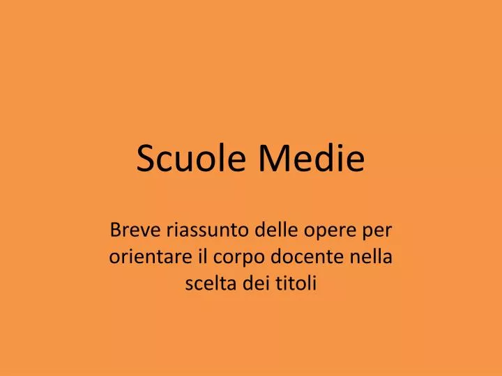 scuole medie