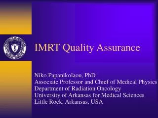 IMRT Quality Assurance