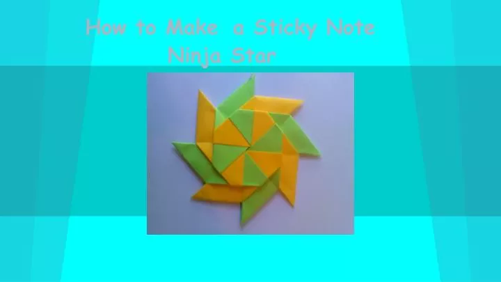 how to make a sticky note ninja star