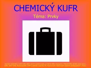 chemick kufr t ma prvky