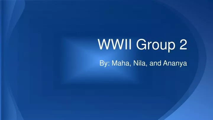 wwii group 2