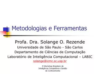 metodologias e ferramentas