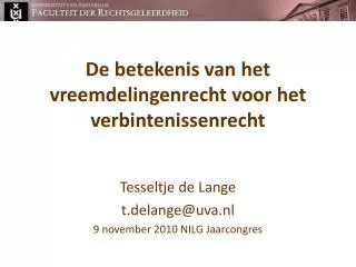 de betekenis van het vreemdelingenrecht voor het verbintenissenrecht