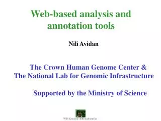 Web-based analysis and annotation tools