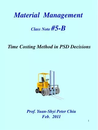 Time Costing Method in PSD Decisions