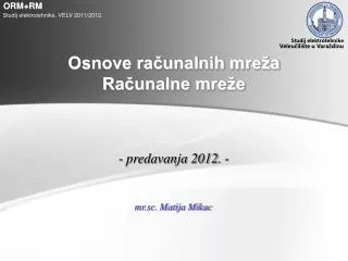 osnove ra unalnih mre a ra unalne mre e